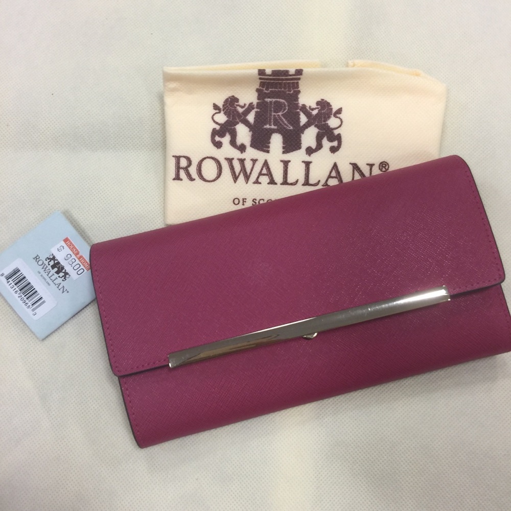 NWT Rowallan fuchsia trifold wallet